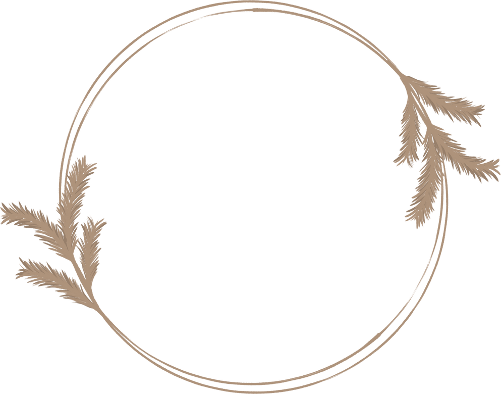 Pampas Grass  Circle Frame